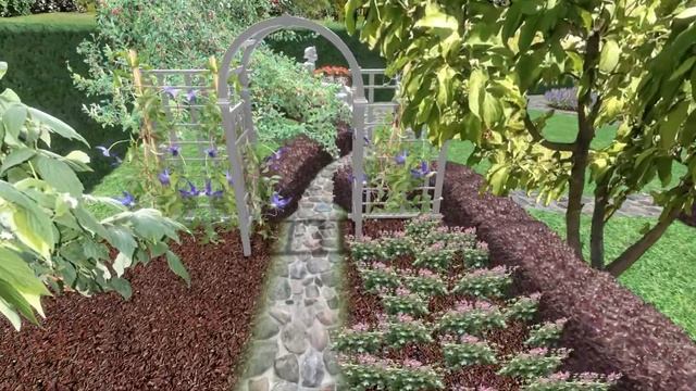 Сад в английском стиле. Проект. Realtime Landscaping Architect