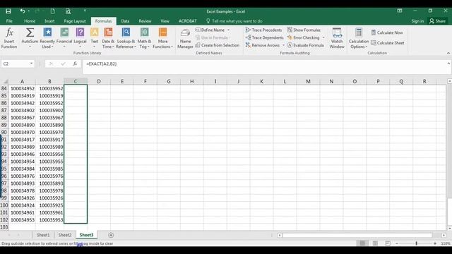 Using the Exact Formula to Compare 2 Sets of Data in Excel смотреть онлайн