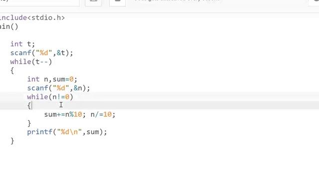 sum of digits | Problem code : FLOW006 | codechef | codechef solutions смотреть онлайн