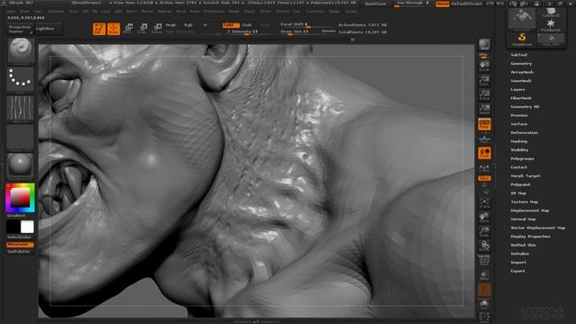 Уроки по ZBrush 4R7. Занятие 20. Alpha (альфа) смотреть онлайн