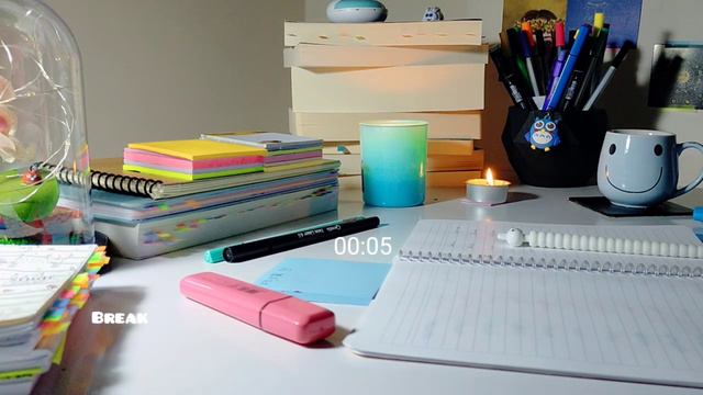 1-Hour Study With Me 🌊 sea waves sound 🎹 gentle calm piano music/Pomodoro 25-5 real-time смотреть онлайн