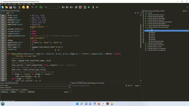 06-Pygame, Love2D and Monogame Comparison - Pygame - Drawing Text, Sound Effects and Music смотреть онлайн