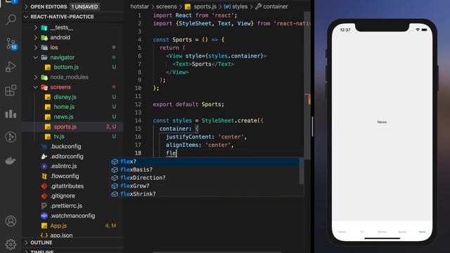 Custom Bottom Tab Navigator React Native || Disney+ Hotstar Clone React Native || React Navigation смотреть онлайн