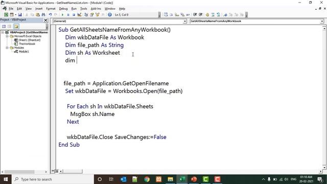 Get List Of All Sheets Name From Any Excel File | VBA Projects (Hindi) смотреть онлайн