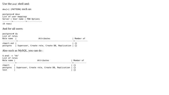 Unix & Linux: Command to list PostgreSQL user accounts? (4 Solutions!!) смотреть онлайн