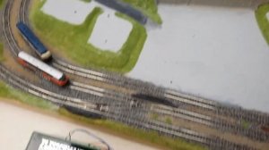 Макет железной дороги. Первый запуск.