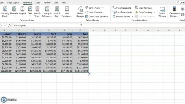 How to use "Create from selection" option and "Name manager" in Excel смотреть онлайн