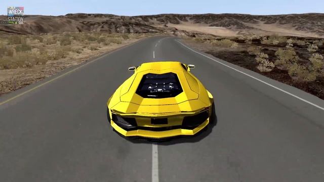 Beamng drive - Lamborghini Aventador Crash Testing смотреть онлайн