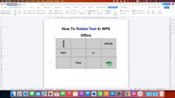 How To Rotate Text In WPS Office