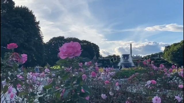 Vigeland Sculpture Park (Frogner Park) in Oslo Norway // Biggest Park of Roses and Statues смотреть онлайн