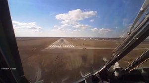 Ил 76 посадка Вид из кабины  IL 76 landing View from the cab