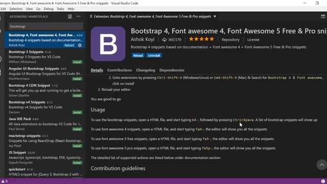 Install Bootstrap 4 in VS Code Extension | how to use Bootstrap in VS Code Project смотреть онлайн