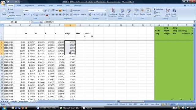 How to Calculate the Awesome Oscillator & Acc Dec Indicator in Excel смотреть онлайн