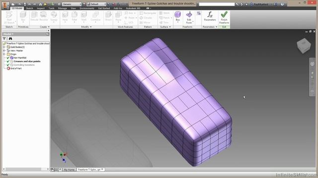 Autodesk Inventor - T-Splines Tutorial | T-Splines Troubleshooting смотреть онлайн