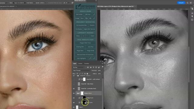Herramientas profesionales para el retoque de belleza: Retouching Academy Panel смотреть онлайн