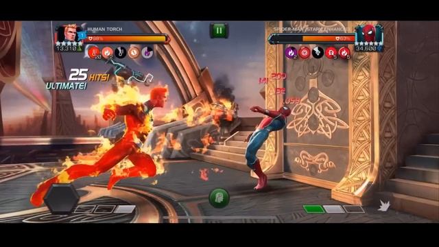 5 Star Rank 5 Human Torch Rank Up & Gameplay! - Mystic Slayer God Mode - Marvel Contest of Champion смотреть онлайн