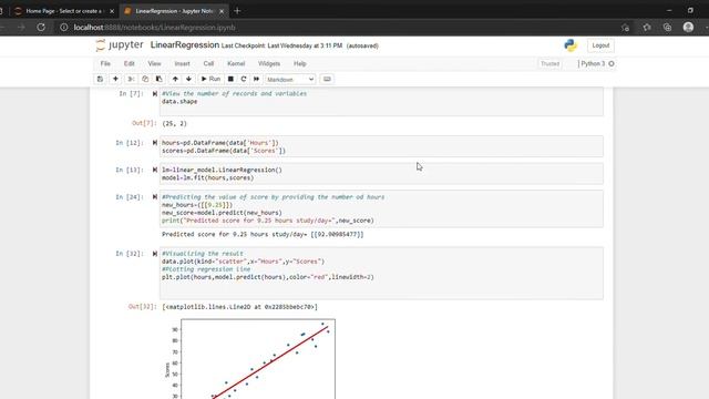 Linear Regression using Jupyter Notebook смотреть онлайн