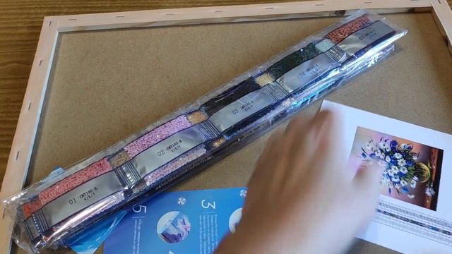 Обзор набора/Алмазной вышивки/Полевые цветы/на подрамнике смотреть онлайн