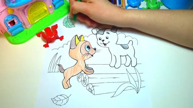 РАСКРАСКИ! Раскрашиваем картинки для детей из мультфильмов Котенок Гав, с собачкой смотреть онлайн