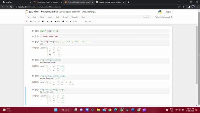 array slicing and numpy functions смотреть онлайн