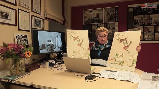 Квартира с птицами для студентки - 90 кв­.м. Дизайн-проект тр­ехкомнатной квартиры. Перепланировка. смотреть онлайн