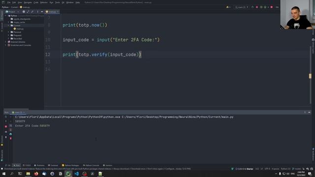 Two-Factor Authentication (2FA) in Python смотреть онлайн