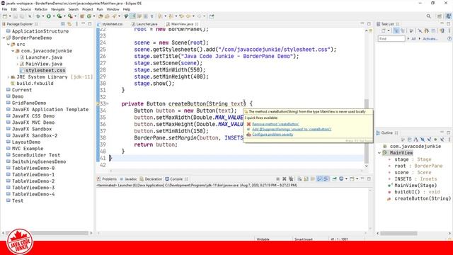 BorderPane | JavaFX GUI Tutorial for Beginners смотреть онлайн