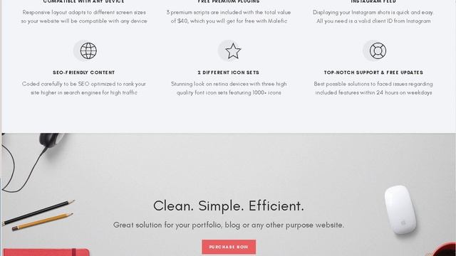Malefic - Multipurpose One Page Responsive WordPress Theme | Themeforest Download смотреть онлайн