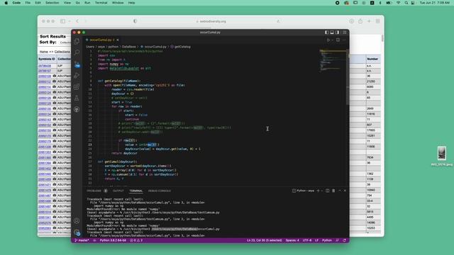 Draw cumulative curve from Symbiota data with Python. смотреть онлайн