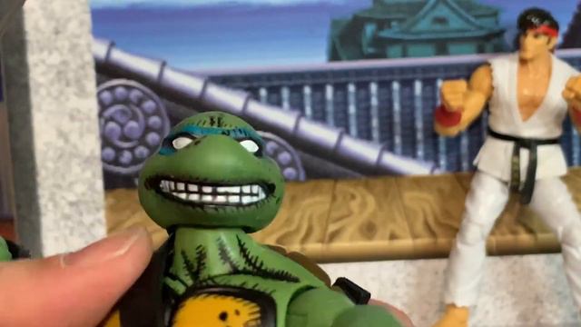 TMNT vs Street Fighter! Leo vs Ryu Figures Review! смотреть онлайн