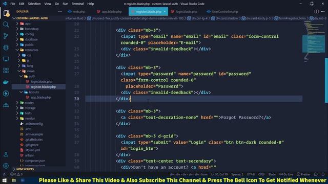 #03 Custom Authentication System Using Laravel 8, Bootstrap 5 & Ajax | Designing Application смотреть онлайн