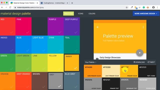 Android Material Design Colors - Where to Get Color Ideas For Your App смотреть онлайн