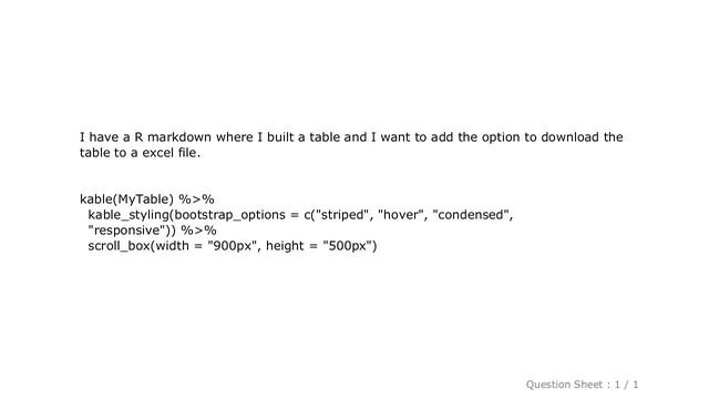 HTML : R markdown: download a html table to an excel file смотреть онлайн
