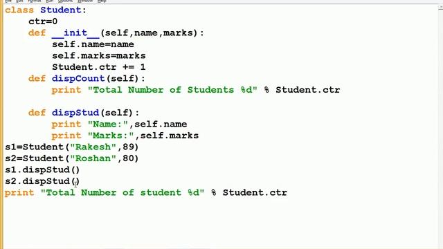 Python Tutorial Video : Class and Object using Python смотреть онлайн