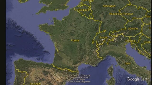 France vue par Google Earth dédié à MONTAINER смотреть онлайн