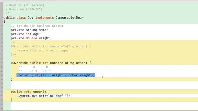 CSA 099: Java Comparable Interface Part 2 смотреть онлайн
