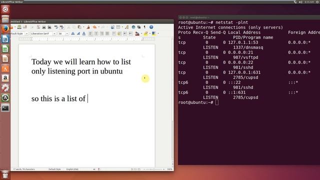 Listening port linux смотреть онлайн