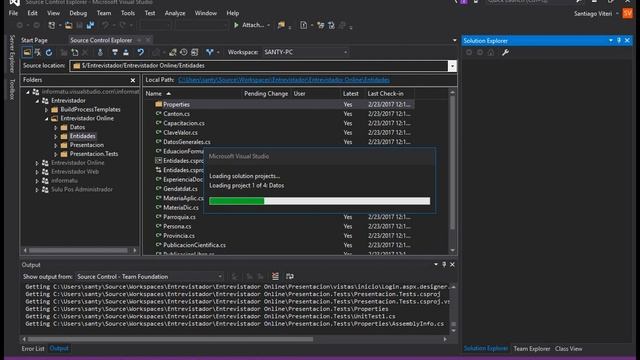Conexión a un proyecto de equipo TFS Visual Studio смотреть онлайн