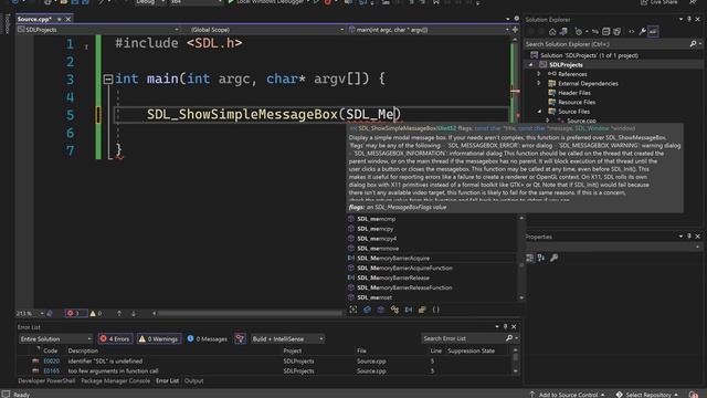 Configuring SDL for visual studio 2022 смотреть онлайн
