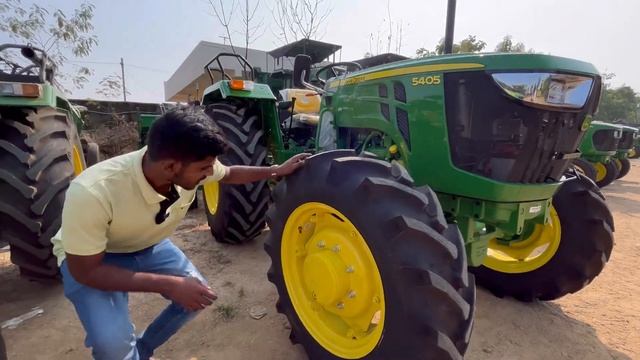 John Deere 5405 Review In Telugu | New John Deere 4WD Tractor |