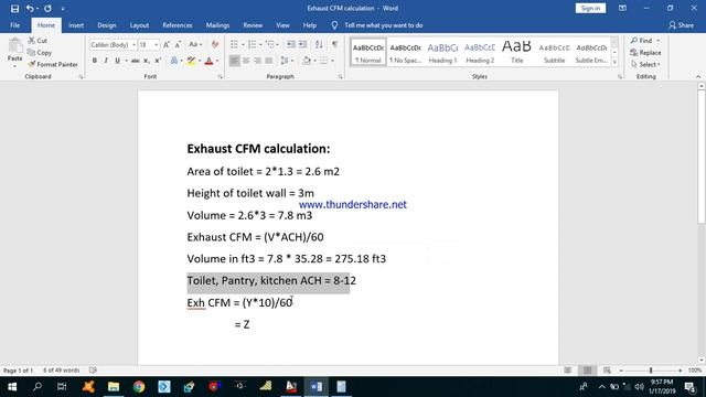 Toilet Exhaust CFM calculation of school project смотреть онлайн