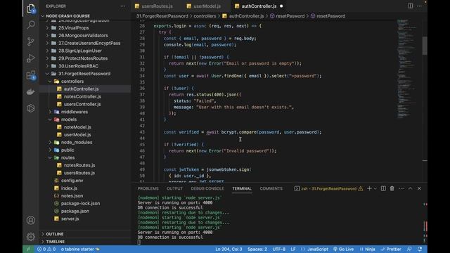 Build REST API with Node Express MongoDB - Reset Password #36 смотреть онлайн