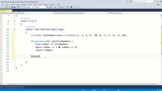 C# List of numbers LINQ Query смотреть онлайн