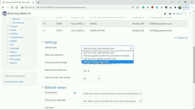 Mengupload User Baru ke Moodle смотреть онлайн
