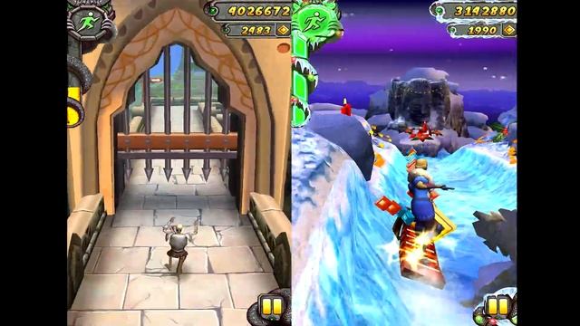 Temple Run 2 Enchanted Palace VS Frozen Festival Android iPad iOS Gameplay HD смотреть онлайн