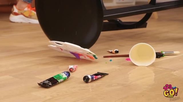 АРТ-ЧЕЛЛЕНДЖ И ТРЮКИ ДЛЯ РИСОВАНИЯ! || Лайфхаки для рисования и челлендж с блинами от 123 GO! GOLD смотреть онлайн