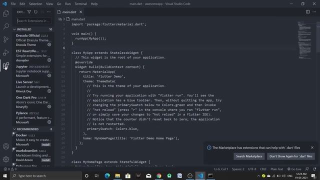 #4 Setup Visual Studio Code for Flutter हिंदी में | Flutter in VScode | Flutter 2 tutorial in Hindi смотреть онлайн