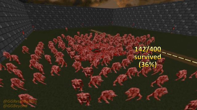 Cyberdemon vs 100 Demons - Monster Infighting - Doom Retro Battles смотреть онлайн