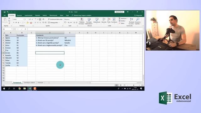 Excel - Függvények egymásba ágyazása (INDEX, HOL.VAN, ÉS, VAGY) | Excel videosorozat 20. rész