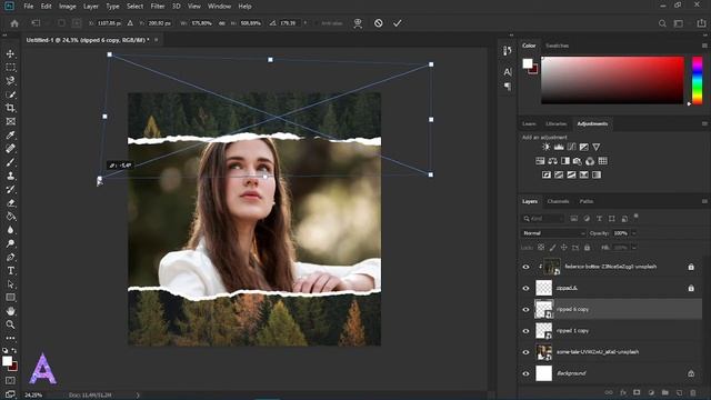 Torn Paper Cover Art Edit In Photoshop | Ripped Paper смотреть онлайн